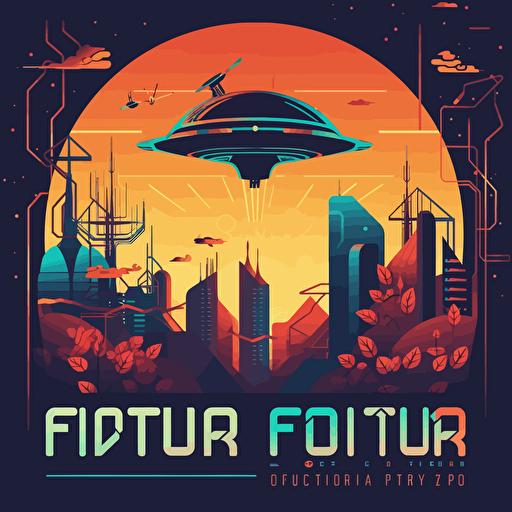 futuric dystopia design vector poster