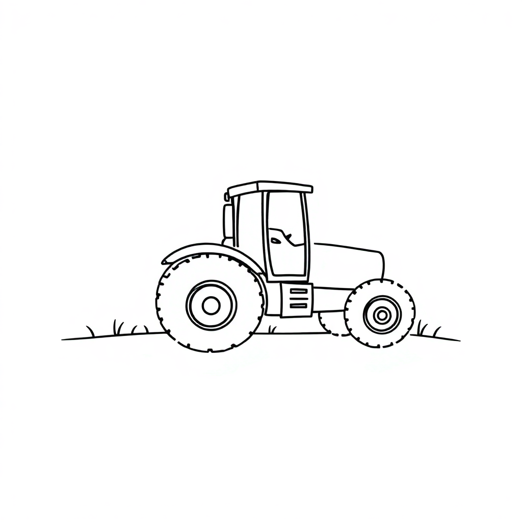 a tractor on a farm