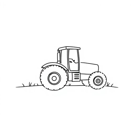 a tractor on a farm