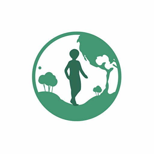 a logo for humanist, earth and environment, vector
