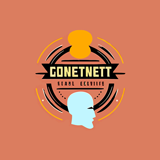 simple minimalist logo for a battle between two content creators in a head to head challenge, vector
