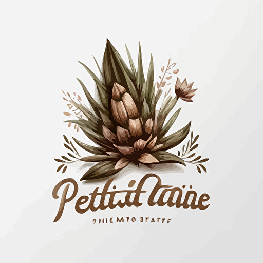 Petalpine Logo, White background, ecommerce brand, High quality, Ultra detailed, Vectoral