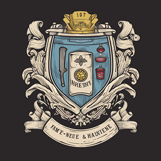 an illustrative vector coat of arms for an appliance company