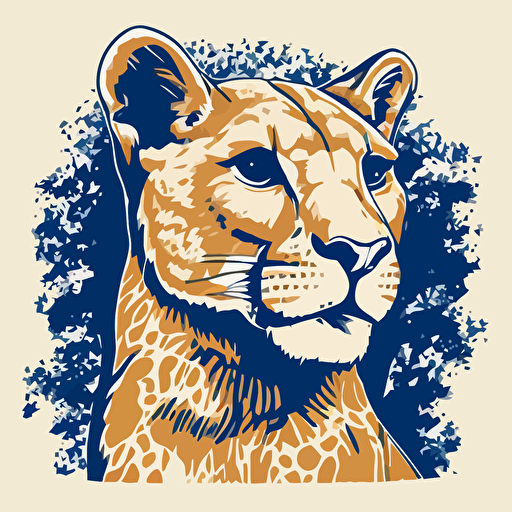 vector illustration, Nittany Lion, detailed