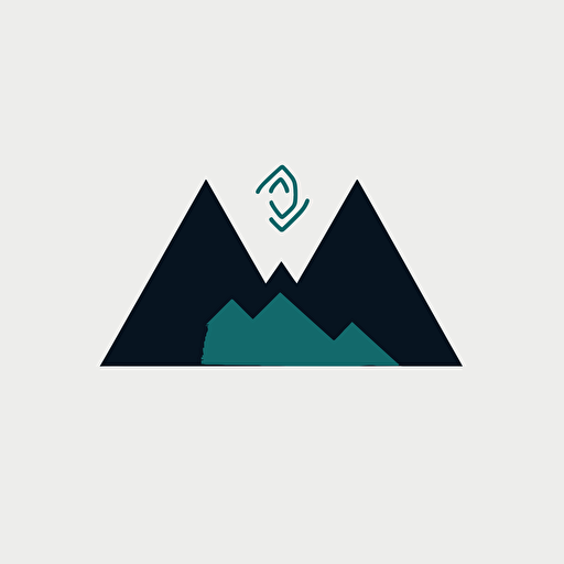 logo vector, atalaia in hill, minimalist, two colors