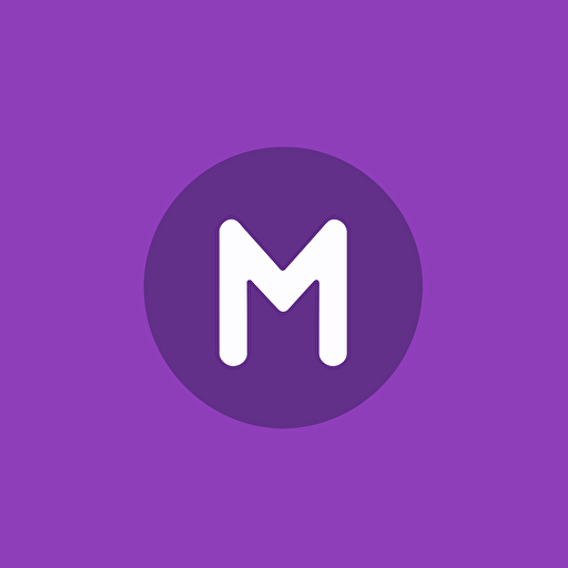 M, letter M, geometric shapes swirls into spiral to form letter M, logo design, symbol, simple vector, flat colors