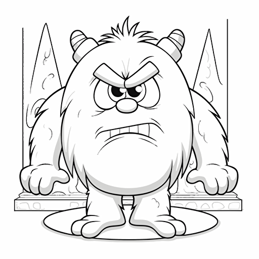 No Shadow. Cartoon. Coloring page. Vector. Simple.