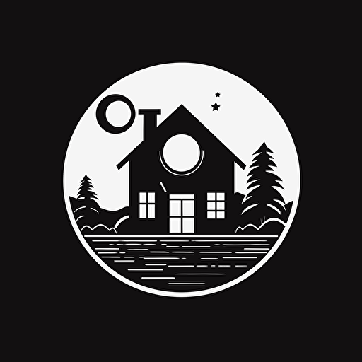 Logo house black and white modern vectorized simple logo