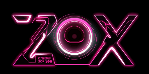 y2k kpop futuristic modern style lettering, flat color vector clean, pink on black