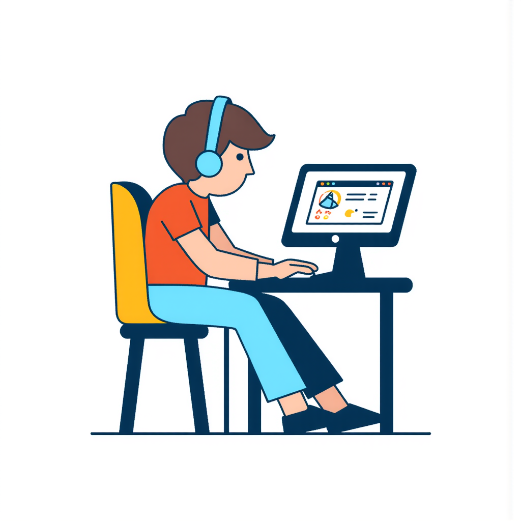 a person listening to music