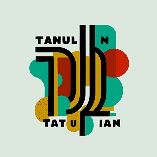 Paul Rand style vector logo featuring the letters TTJ