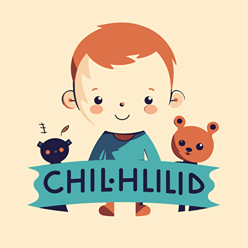 name, logo, childish, vector