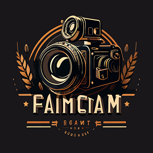 logo for film camera vector design