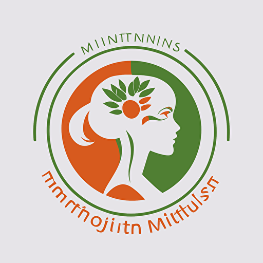 simple flat nutritionist logo, white background, vector style