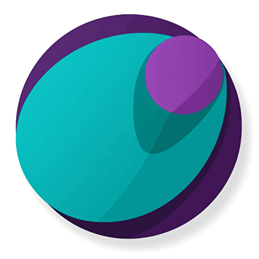 sticker of empty speech bubble in purple teal circle on a white background, vector, by Charles Burns,