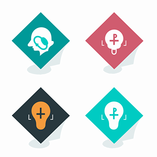 create a minimalistic logo for a healthcare tehcnology startup, flat vector, modern, modern colors