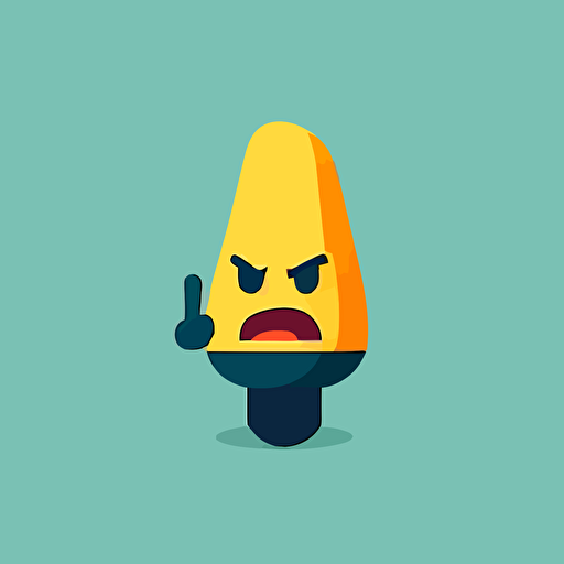 middle finger emoji 2d vector