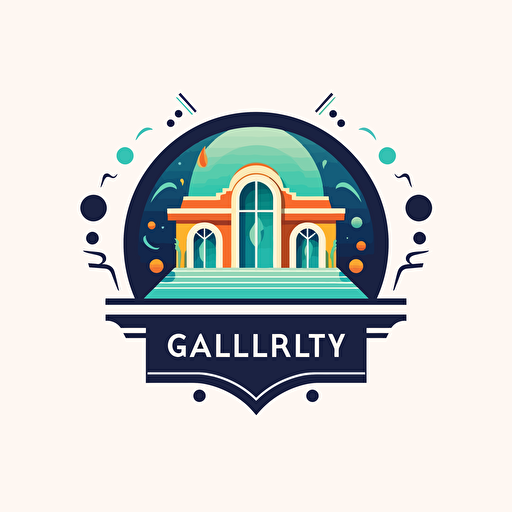 Gallery logo, vector, flat design