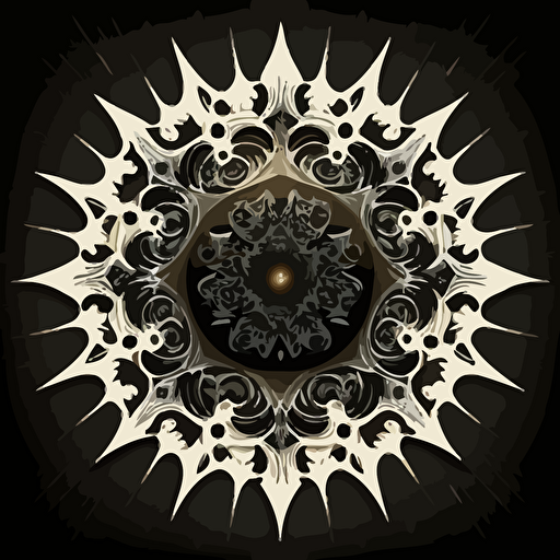 vector mandala in gothic rock music style