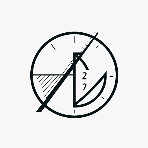 logo, ruler, RD, technology, black and white, line, vector, consulting, minimalistic, aestheticaly pleasing, award winning, simple, thoughtful, white background, stylish, modern, fancy, design, sharp