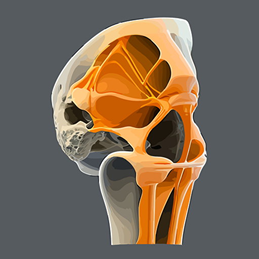 modern style of Vector image of the knee including menicscus ACL and cartilage