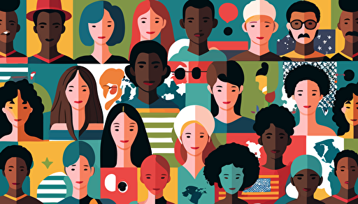 diverse representation of people around the world vector illustration