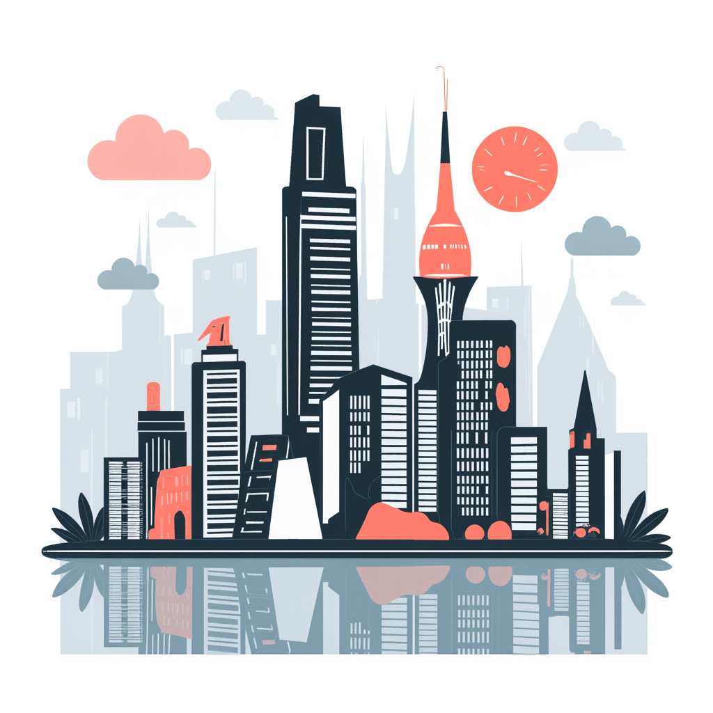 a futuristic cityscape