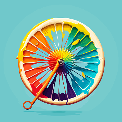 a vector logo of a bike wheel where the spokes are Popsicles