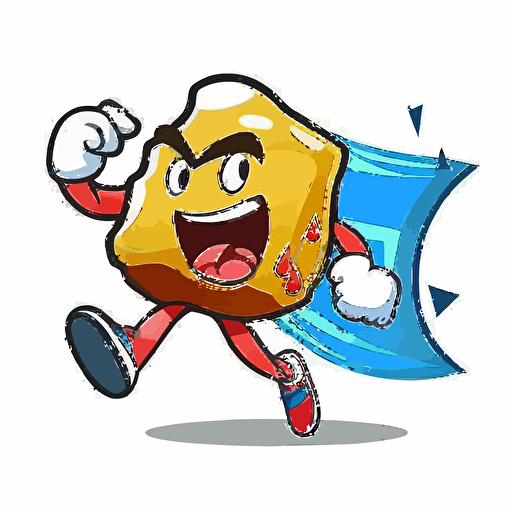 logo,mascot, simplistic, Jiggling jello, NFL football, vector, white background