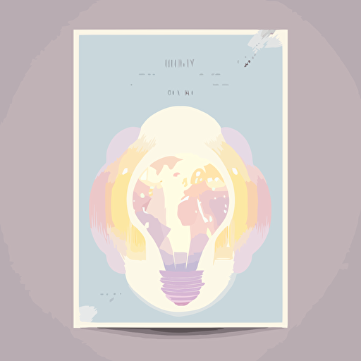 flyer design, no text, pastel colors, to the topic: Light of the world, vector style