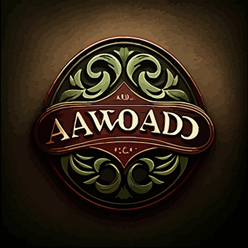 a wordmark personal logo for an avocado , simple, vector, no shading details