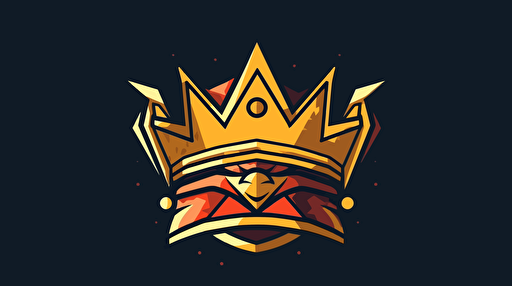Create a vector logo and illustration of Creativity being crowned King