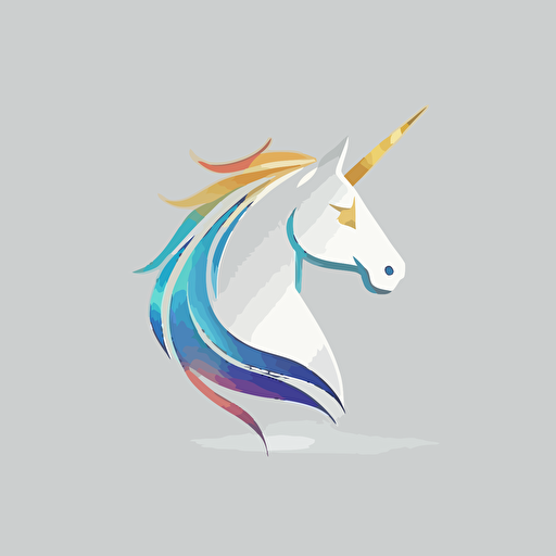 minimal logo with unicorn,simple,Geometric, mandalacolor, emboss,Morning Lighting,white background,Vector,