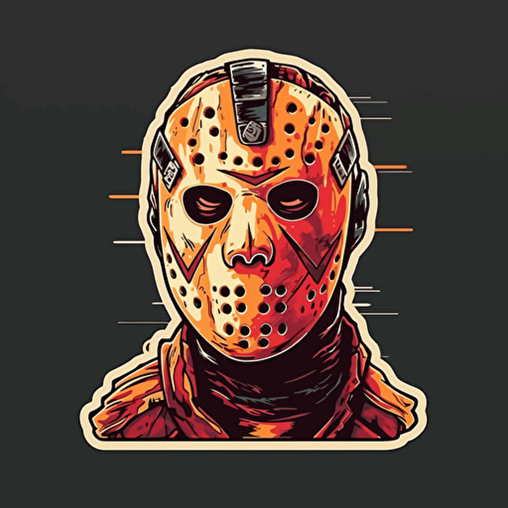 Serial Killer,Slasher, scream queen, Horror, VHS Horror, Sticker, 80s horror comic art, Vector,