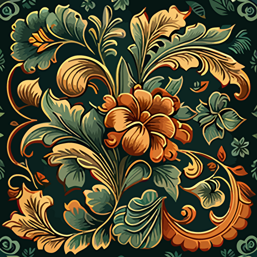 floral pattern v2 vector art lots of ultra high detail