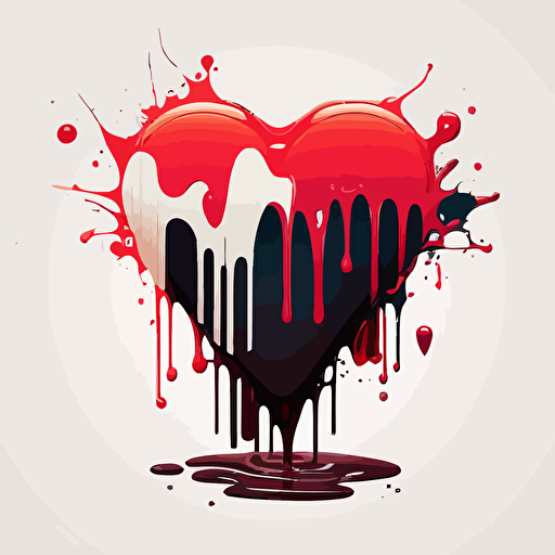 artistic heart emoji vector