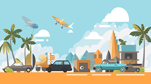 flat image, travel, vector