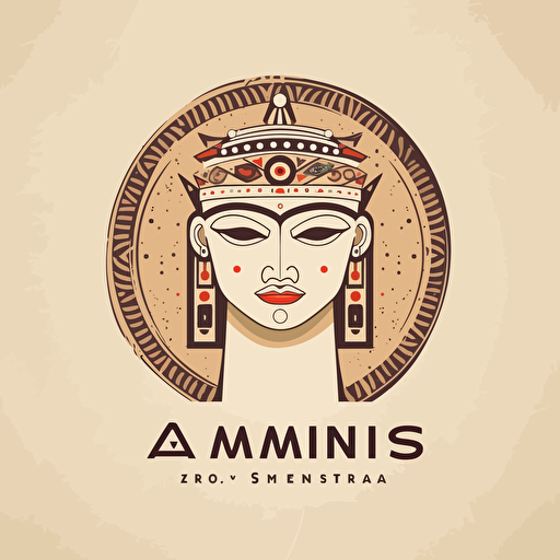 logo design, virtual museum project named "sanmiras", ai format, vector art, logotype, 2d