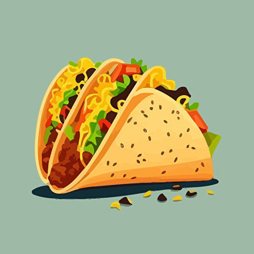 flat vector illustration of tacos