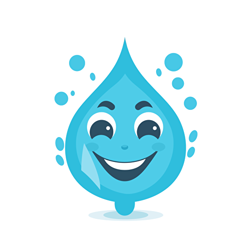 simple happy water purification vector logo
