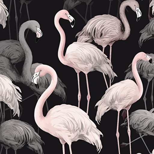 Flamingo Vector Seamless Pattern