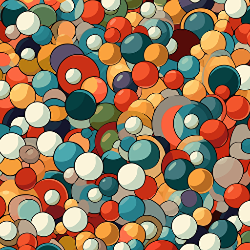 and image that contains many vector style balls linked to each other, similar to this