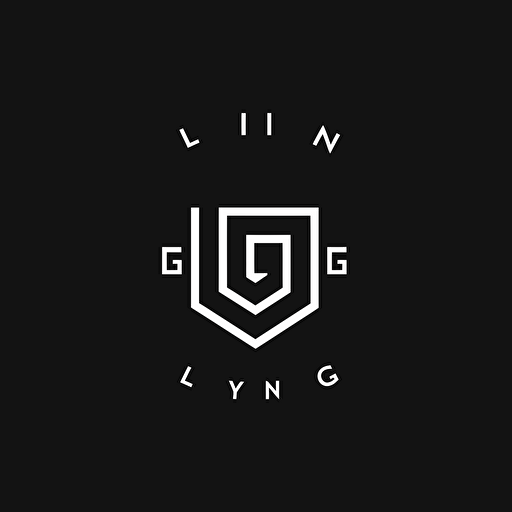 minimalstic vector logo with Letters "LNG", gaming style