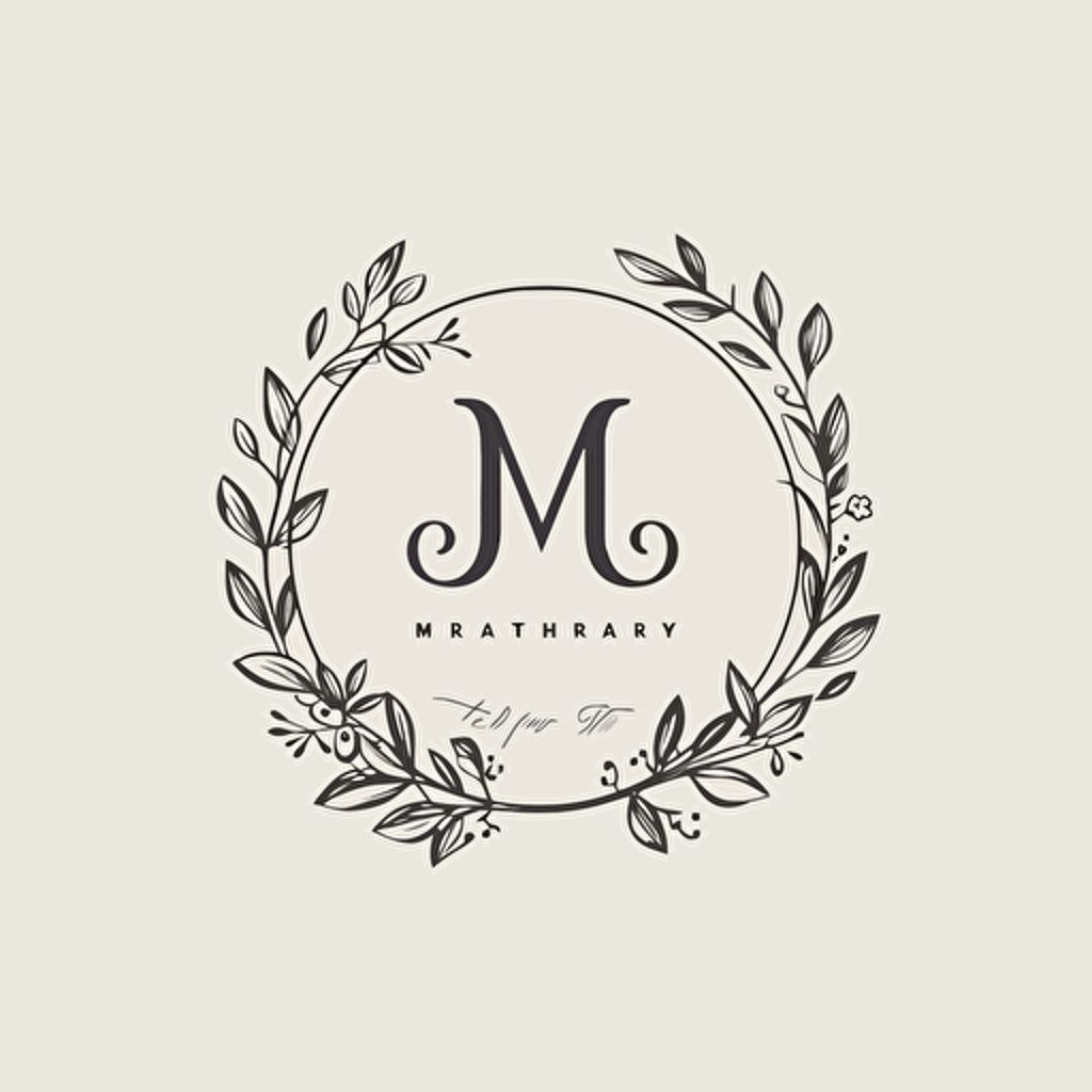 a simple vector wedding logo, minimalist