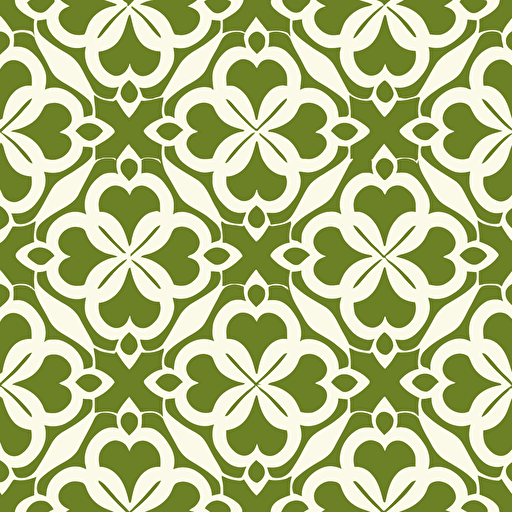 a seamless, vector, cloverleaf, victorian mesh