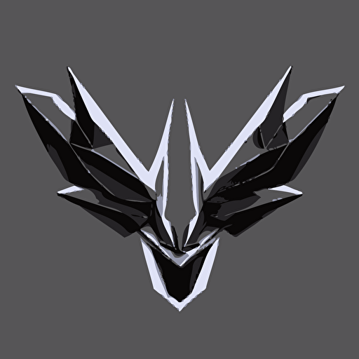 2 dimensional vector low poly eagle icon black background cgsociety artstation