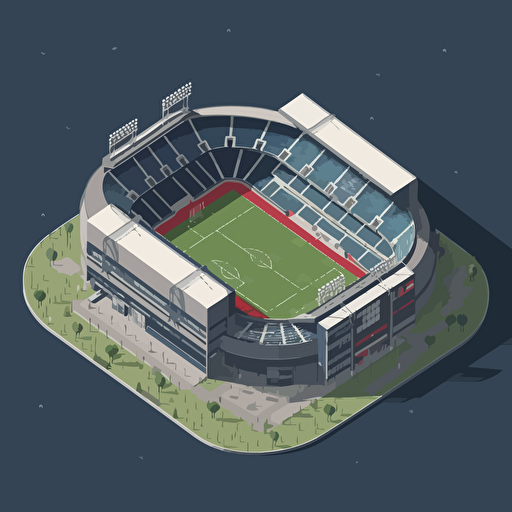 A vector illustration von Fußballstadien der Zukunft,