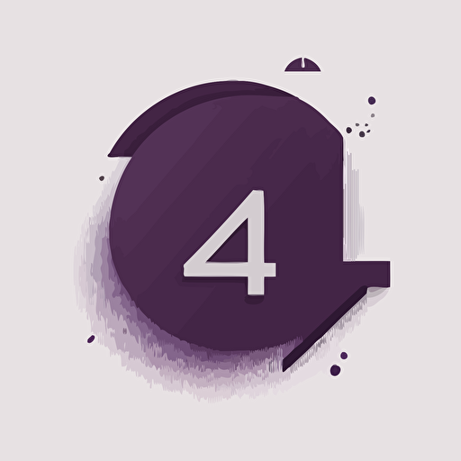 a minimalist logo for a construction company, must contain the number 041 in its design, flat, vector, minimalist, elegant, purple base color, white background