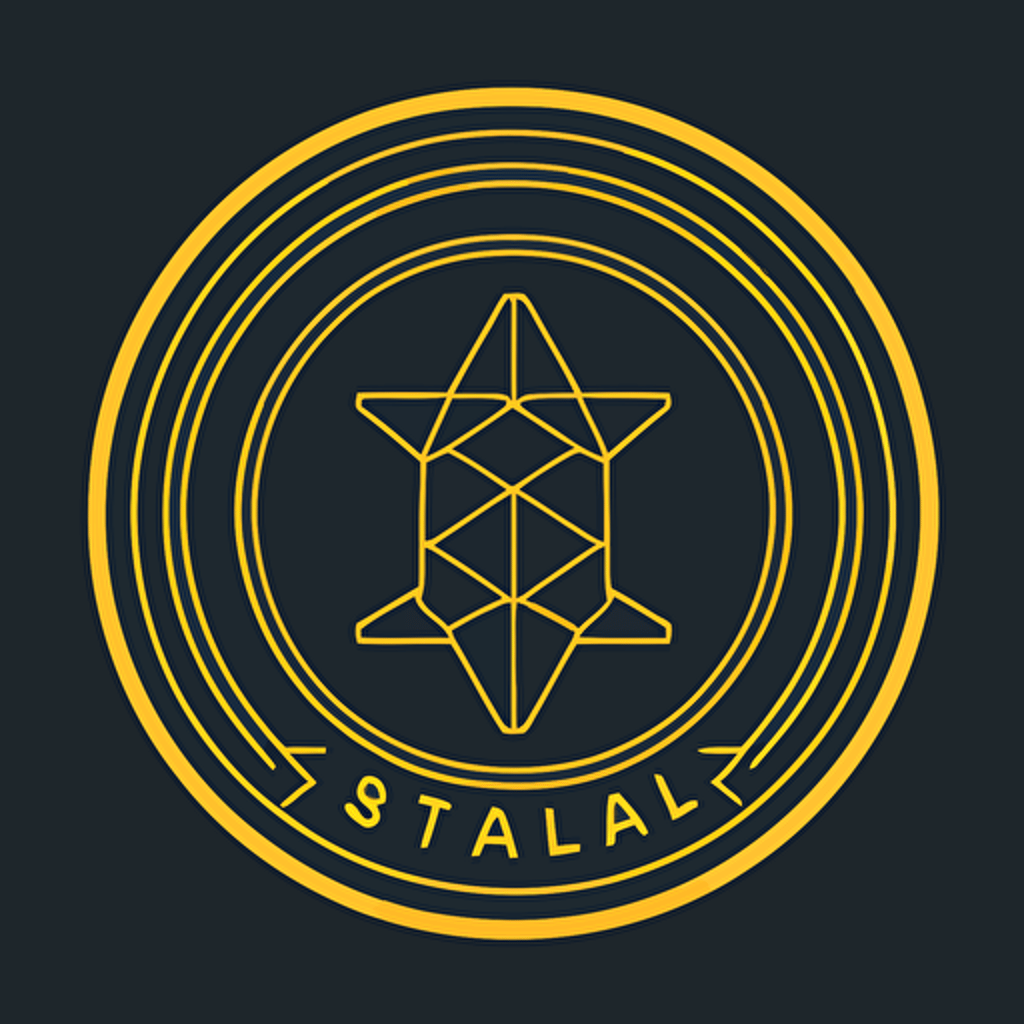 a stablecoin logo, flat, line, vector, simple, minimalistic