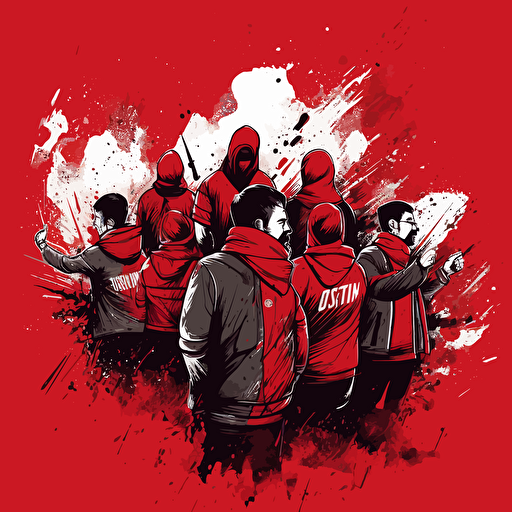 football ultras vector art